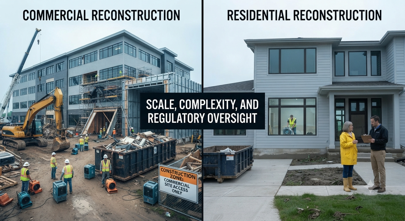 How Commercial Reconstruction After a Disaster Is Different From Residential